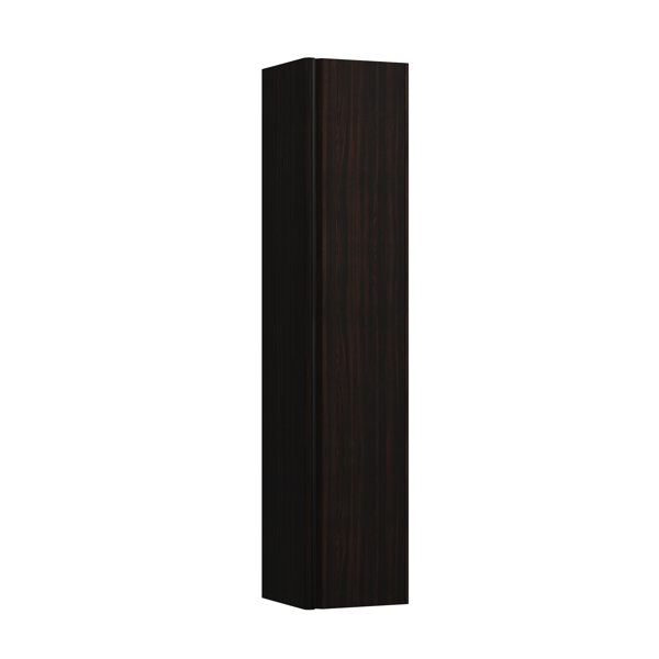 Laufen Base für Ino Hochschrank, 1 Tür, Scharnier rechts, Griffleiste Aluminium schwarz, H403034110, Farbe: Ulme dunkel von Laufen