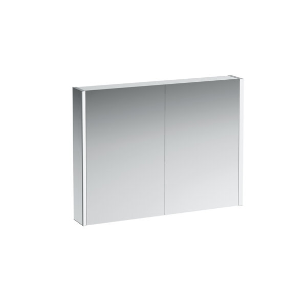 Laufen Frame 25 Spiegelschrank, Beleuchtung senkrecht, Anschlag außen, 750x1000, Ambiente Licht, Ausführung: Glas weiß / hinterlackiert von Laufen