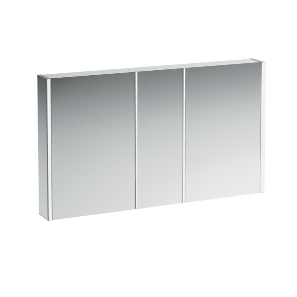 Laufen Frame 25 Spiegelschrank, Beleuchtung senkrecht, Anschlag außen/rechts, 750x1300, Ausführung: Glas weiß / hinterlackiert von Laufen