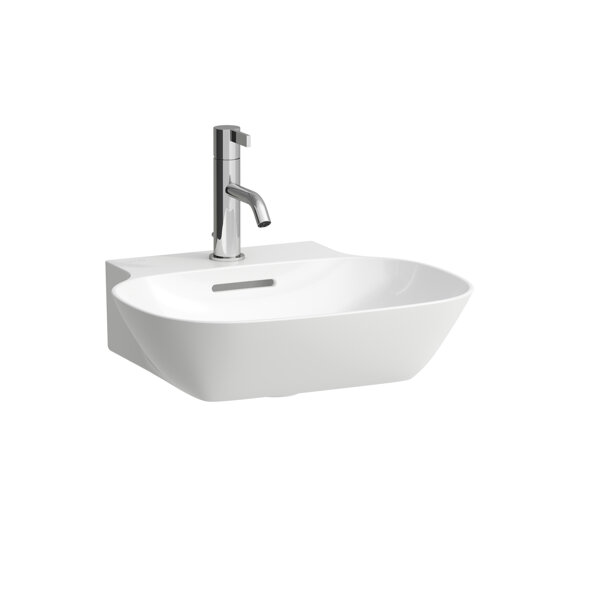 Laufen INO Handwaschbecken, 1 Hahnloch, mit Überlauf, 450x410mm, H816300, Farbe: Weiß mit LCC von Laufen