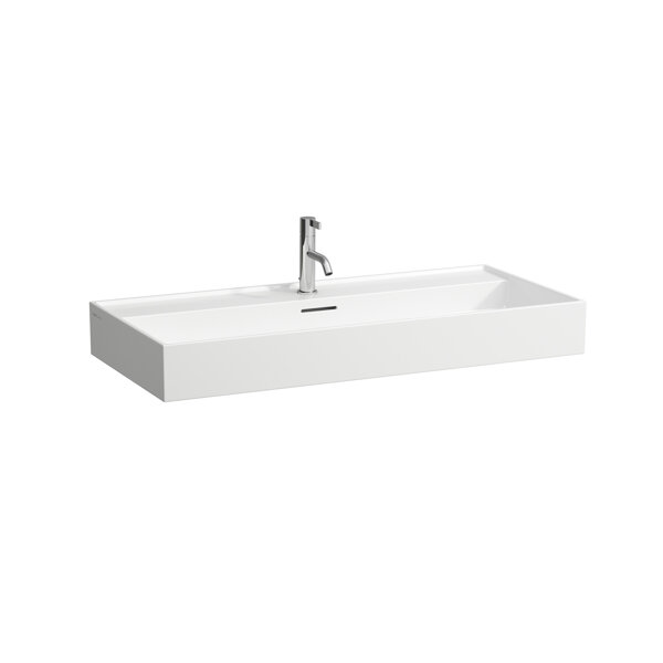 Laufen Kartell Aufsatzwaschtisch, 2 Hahnlöcher, ohne Überlauf, 1000x460mm, H816337, Farbe: Grau matt von Laufen