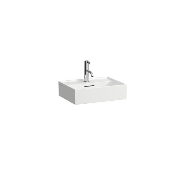 Laufen Kartell Handwaschbecken, unterbaufähig, 1 Hahnloch, mit Überlauf, 450x340mm, H815330, Farbe: Weiß mit LCC von Laufen