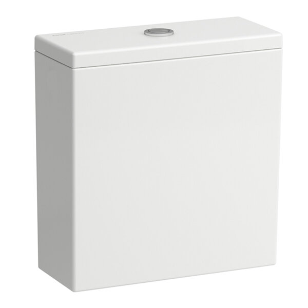 Laufen Kartell Spülkasten für Stand-WC-Kombination 824337, Zwei-Mengen-Spülung, Wasseranschluss hinten, Farbe: Schwarz glänzend von Laufen