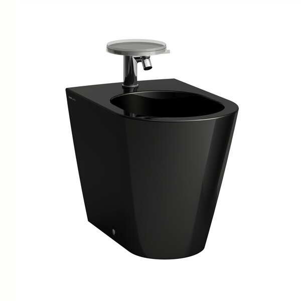 Laufen Kartell Stand-Bidet, 1 Hahnloch, 370x545x430mm, H832331, Farbe: Schwarz glänzend von Laufen