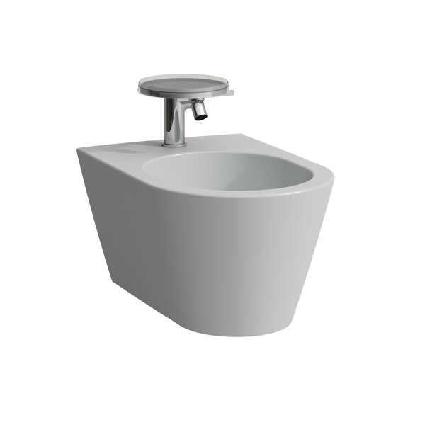 Laufen Kartell Wand-Bidet, 1 Hahnloch, 370x545x430mm, H830331, Farbe: Grau matt von Laufen