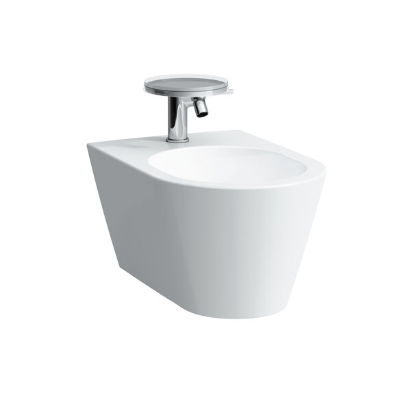 Laufen Kartell Wand-Bidet, 1 Hahnloch, 370x545x430mm, H830331, Farbe: Weiß mit LCC von Laufen