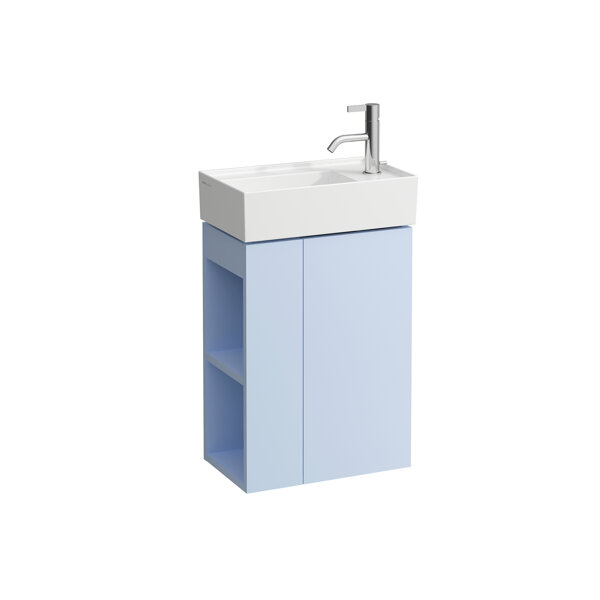 Laufen Kartell Waschtischunterschrank, passend für Waschtisch 815334, 1 Tür, Scharnier rechts, 440x600x270, Farbe: graublau - H4075180336451 von Laufen