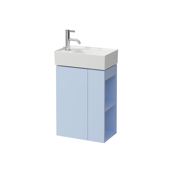 Laufen Kartell Waschtischunterschrank, 1 Tür, Scharnier links, 440x600x270mm, für WT 815335, H407517033, Farbe: graublau von Laufen