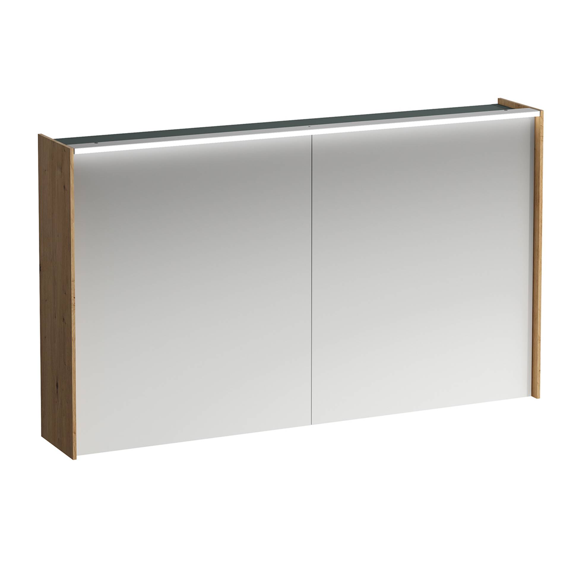 LAUFEN LANI Spiegelschrank, zwei Türen, mit LED-Lichtelement, 1220x210x715mm, 1, H4038221122671 von Laufen