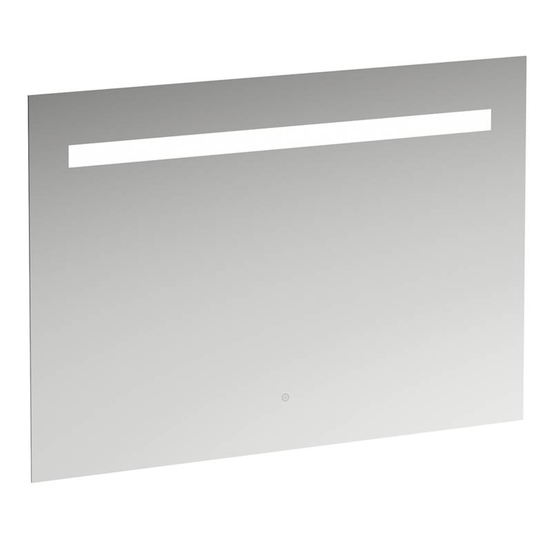 LAUFEN Leelo Spiegel mit integrierter horizontaler LED-Beleuchtung, Aluminiumrahmen, 1000 mm, Version mit 1 Touch Sensorschalter, H4476629501441 von Laufen