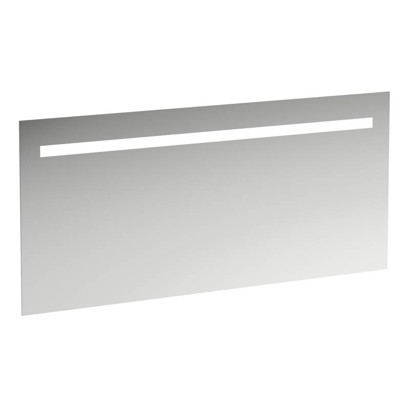 LAUFEN Leelo Spiegel mit integrierter horizontaler LED-Beleuchtung, Aluminiumrahmen, 1500 mm, Version für externen Lichtschalter, H4476919501441 von Laufen