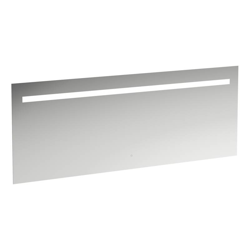 LAUFEN Leelo Spiegel mit integrierter horizontaler LED-Beleuchtung, Aluminiumrahmen, 1800 mm, Version mit 1 Touch Sensorschalter, H4477029501441 von Laufen