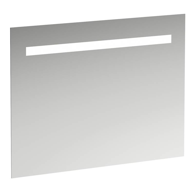 LAUFEN Leelo Spiegel mit integrierter horizontaler LED-Beleuchtung, Aluminiumrahmen, 900 mm, Version für externen Lichtschalter, H4476519501441 von Laufen