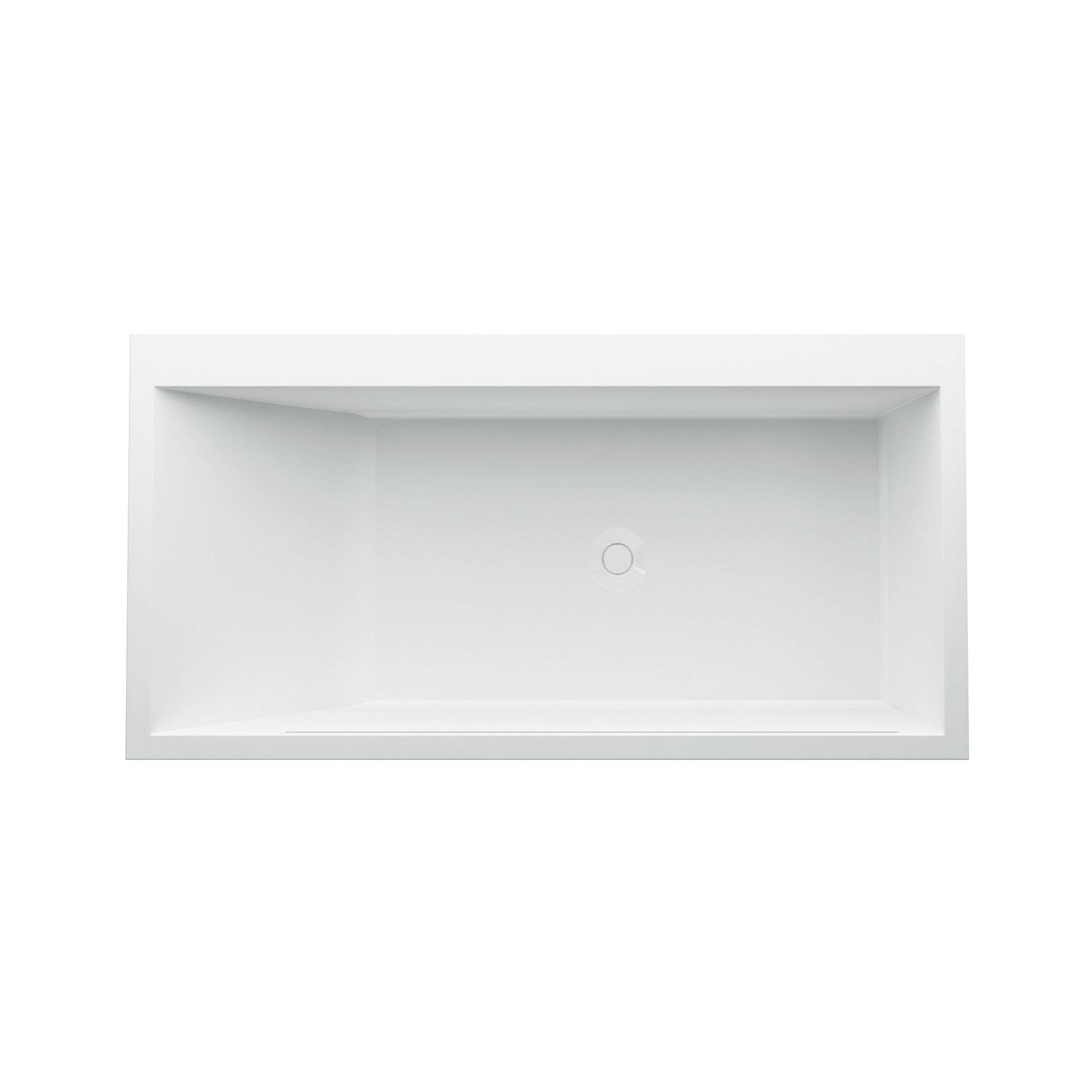 Laufen Mineralguß Badewanne Kartell Einbauversion Ecke rechts 1700x860x590mm, LED beleuchteter Überlauf-Spalt, weiß von Laufen