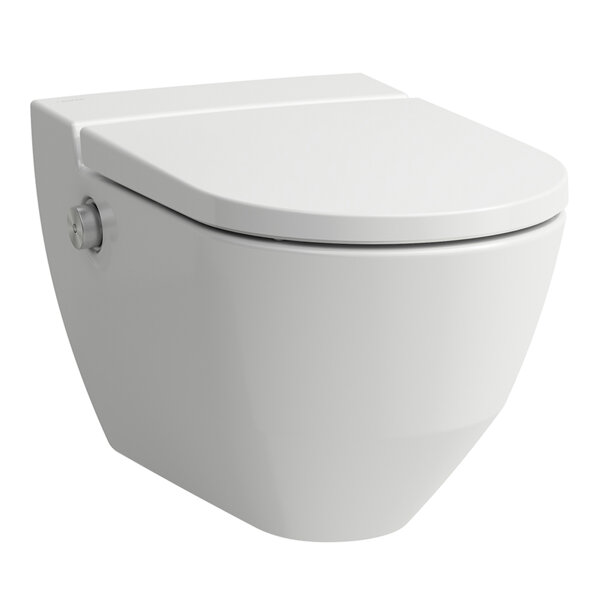 Laufen Navia Cleanet Dusch-WC, Tiefspüler 4,5/3-Liter wandhängend, spülrandlos, 37x58 cm, Farbe: Weiß mit LCC Active von Laufen