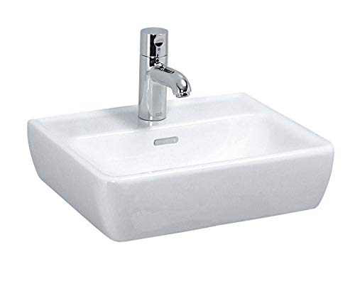 Laufen PRO A Handwaschbecken, 1 Hahnloch, mit Überlauf, 450x340, weiß, Farbe: Bahamabeige - H8119510181041 von Laufen