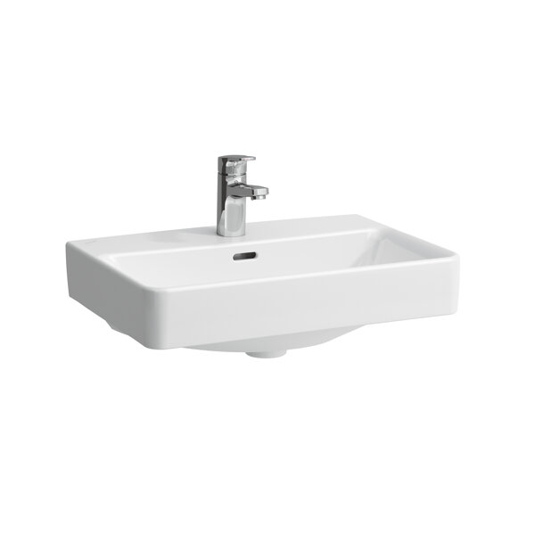 Laufen PRO S Waschtisch-Schale, 1 Hahnloch, ohne Überlauf, US gesch., 550x380mm, H812952, Farbe: Weiß mit LCC Active von Laufen