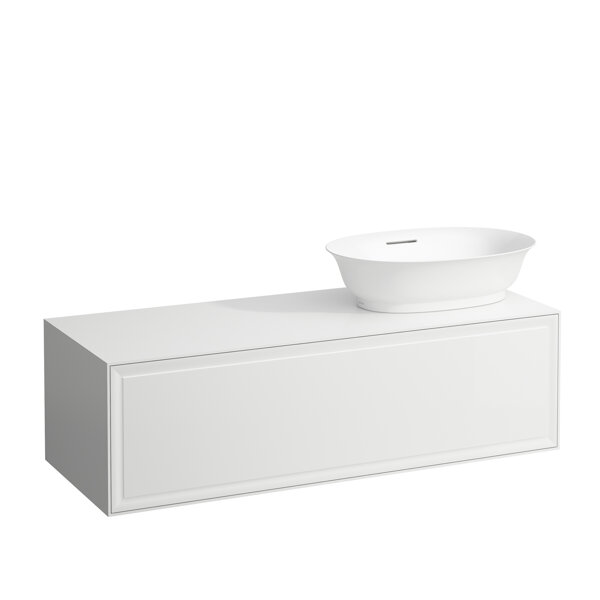 Laufen The New Classic Sideboard, Ausschnitt rechts, 1175x455x345mm, 1 Schublade, zu WT-Schale H812852/3, H406082085, Farbe: Verkehrsgrau von Laufen