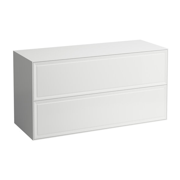 Laufen The New Classic Sideboard, ohne Ausschnitt, 1175x455x600mm, 2 Schubladen, H406026085, Farbe: Weiß glänzend von Laufen