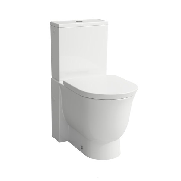 Laufen The New Classic Tiefspül-WC Kombination, Standversion, spülrandlos, H824858, Farbe: Weiß - H8248580000001 von Laufen