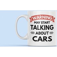 Auto-Tasse, Auto-Liebhaber-Geschenke, Warnung Kann Beginnen, Über Autos Zu Sprechen, Lustige Auto-Liebhaber-Tasse, Auto-Geschenk von LaughablePrintables