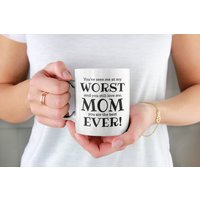 Mama Becher, Lustige Geschenk, Schlechteste Aller Zeiten, Unhöflich Schwester Geburtstagsgeschenk, Beste Liebevolles Geschenk Für Mutter von LaughablePrintables