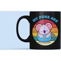 Meine Wortspiele Sind Koala-Tee, Koala-Tee-Wortspiel-Becher, Koala-Tee-Geschenk, Koala-Wortspiel-Becher, Qualität Vorhanden, Koala-Teetasse von LaughablePrintables