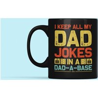 Papa Witz Becher, Ich Behalte Alle Meine Witze in Einer Dadabasis, Einem Eine Basis, Lame Geschenk Für Papa, Lustiges von LaughablePrintables