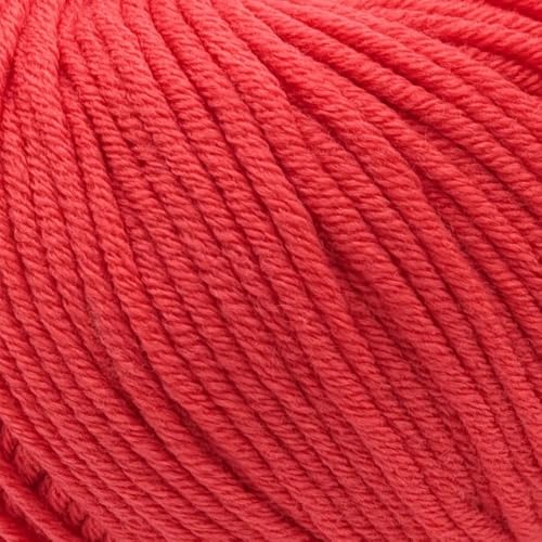Kammgarn/Aran-Weight 100% Superwash feine Merinowolle Strick- und Häkelgarn, mulesingfrei, 50g - Reine Merino Aran 3678 Geranium Red von Laughing Hens