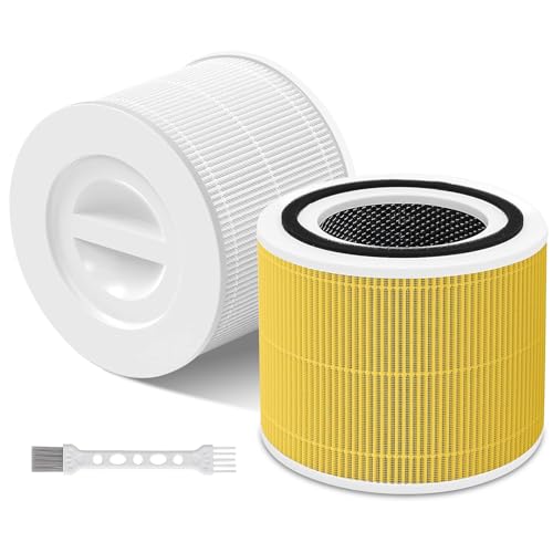 2 Stück Luftreiniger für Levoit Core 300 und Core300S Standardfilter und Haustierallergie-Ersatzfilter Aktivkohle von Laukowind