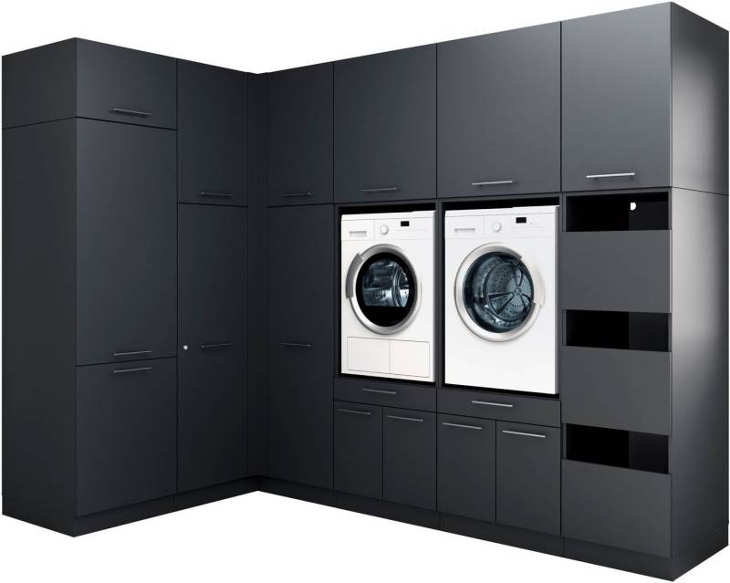 Laundreezy Mehrzweckschrank-Set Laundreezy, 12-tlg. Mehrzweckschrank-Set B/H/T 285/238/68 cm, (12-St), Breite 285 cm, Soft-Close-Funktion für Türen von Laundreezy