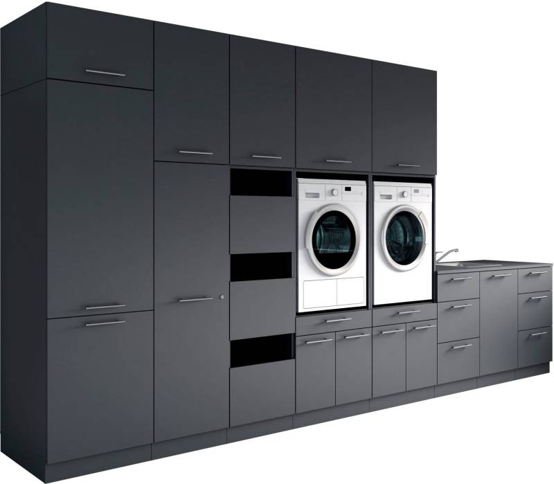 Laundreezy Mehrzweckschrank-Set Laundreezy, 12-tlg. Mehrzweckschrank-Set B/H/T 445/238/68 cm, (12-St), Breite 445 cm, Soft-Close-Funktion für Türen von Laundreezy