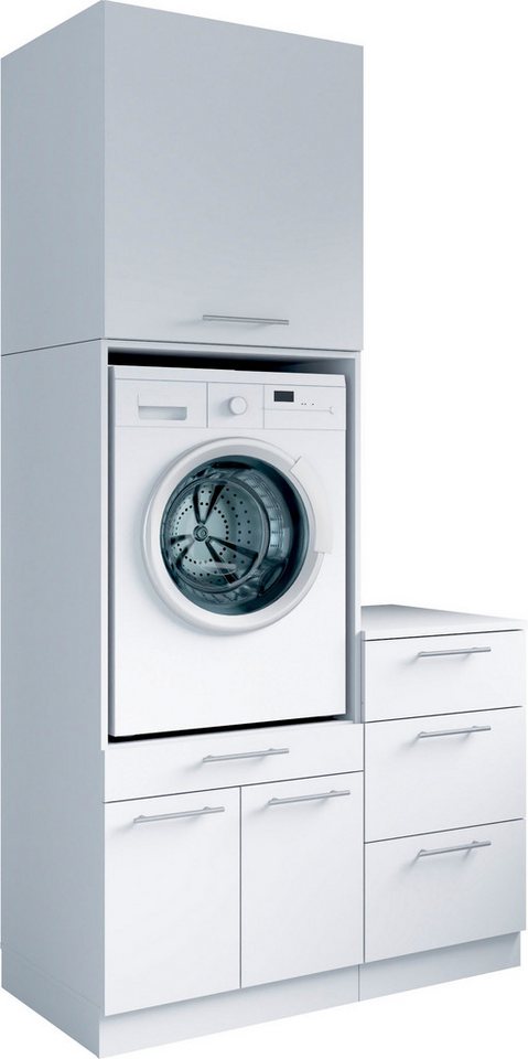 Laundreezy Mehrzweckschrank-Set Laundreezy, 3-tlg. Mehrzweckschrank-Set B/H/T 118/238/68 cm, (3-St), Breite 118 cm, Soft-Close-Funktion für Türen von Laundreezy