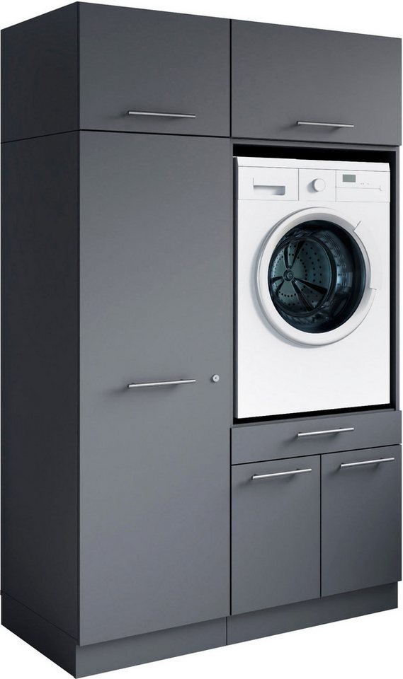 Laundreezy Mehrzweckschrank-Set Laundreezy, 4-tlg. Mehrzweckschrank-Set B/H/T 118/200/68 cm, (4-St), Breite 118 cm, Soft-Close-Funktion für Türen von Laundreezy