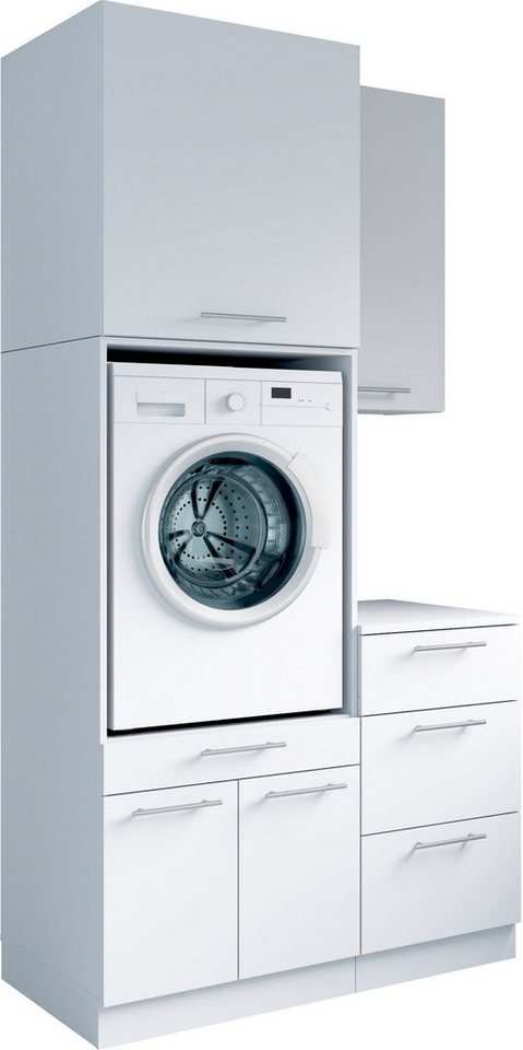 Laundreezy Mehrzweckschrank-Set Laundreezy, 4-tlg. Mehrzweckschrank-Set B/H/T 118/238/68 cm, (4-St), Breite 118 cm, Soft-Close-Funktion für Türen von Laundreezy