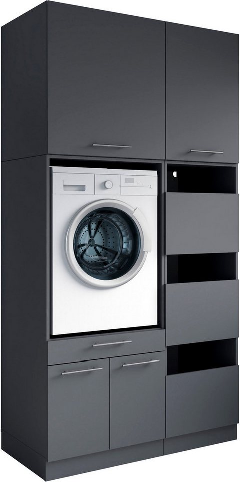 Laundreezy Mehrzweckschrank-Set Laundreezy, 4-tlg. Mehrzweckschrank-Set B/H/T 118/238/68 cm, (4-St), Breite 118 cm, Soft-Close-Funktion für Türen von Laundreezy