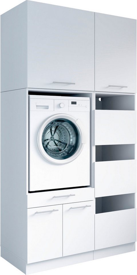 Laundreezy Mehrzweckschrank-Set Laundreezy, 4-tlg. Mehrzweckschrank-Set B/H/T 118/238/68 cm, (4-St), Breite 118 cm, Soft-Close-Funktion für Türen von Laundreezy