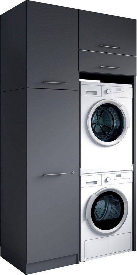 Laundreezy Mehrzweckschrank-Set Laundreezy, 4-tlg. Mehrzweckschrank-Set B/H/T 118/238/68 cm, (4-St), Breite 118 cm, Soft-Close-Funktion für Türen von Laundreezy