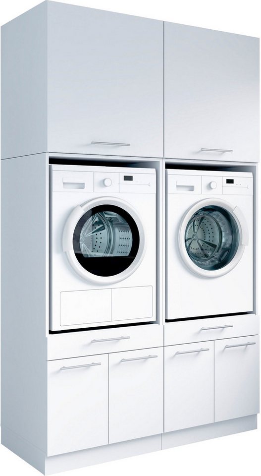 Laundreezy Mehrzweckschrank-Set Laundreezy, 4-tlg. Mehrzweckschrank-Set B/H/T 135/238/68 cm, (4-St), Breite 135 cm, Soft-Close-Funktion für Türen von Laundreezy