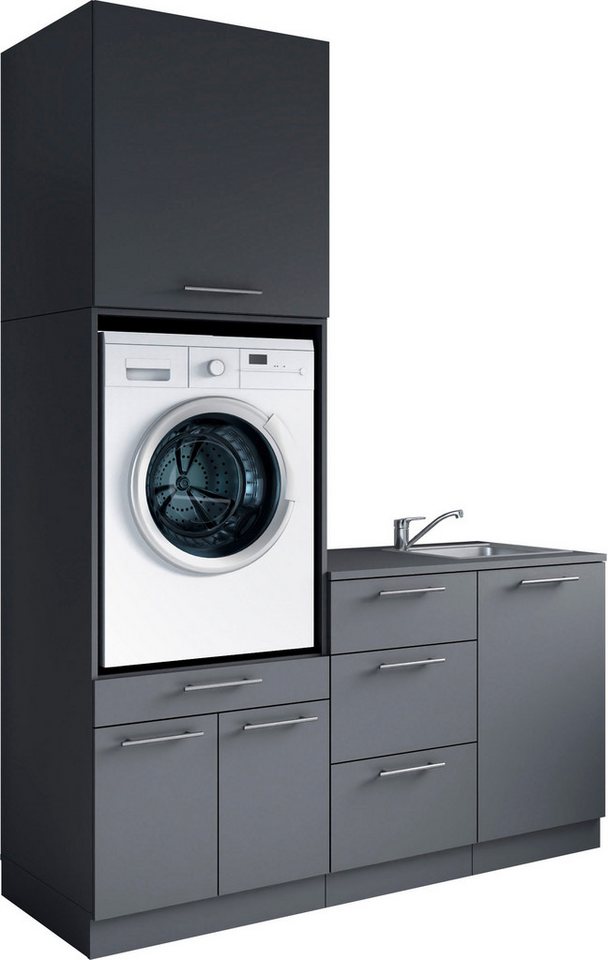 Laundreezy Mehrzweckschrank-Set Laundreezy, 4-tlg. Mehrzweckschrank-Set B/H/T 168/238/68 cm, (4-St), Breite 168 cm, Soft-Close-Funktion für Türen von Laundreezy