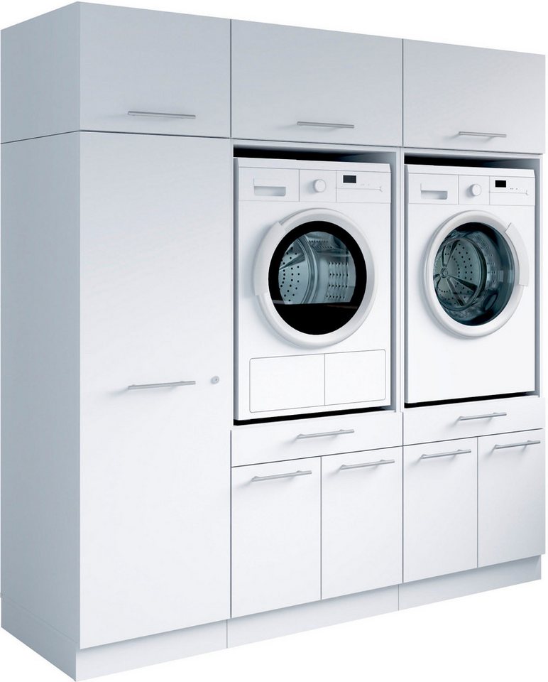 Laundreezy Mehrzweckschrank-Set Laundreezy, 6-tlg. Mehrzweckschrank-Set B/H/T 186/200/68 cm, (6-St), Breite 186 cm, Soft-Close-Funktion für Türen von Laundreezy