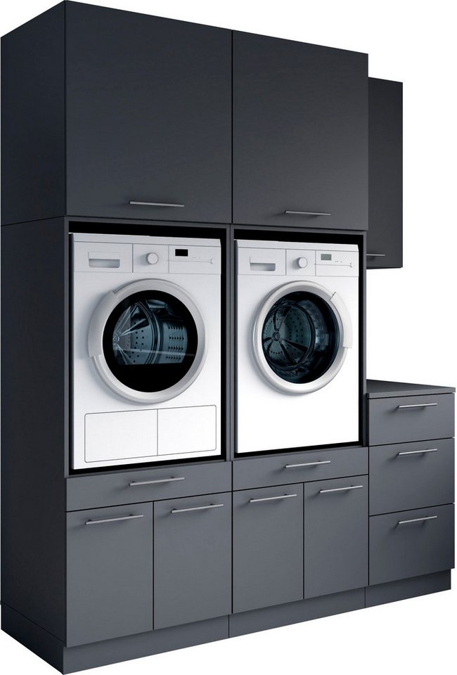 Laundreezy Mehrzweckschrank-Set Laundreezy, 6-tlg. Mehrzweckschrank-Set B/H/T 186/238/68 cm, (6-St), Breite 186 cm, Soft-Close-Funktion für Türen von Laundreezy