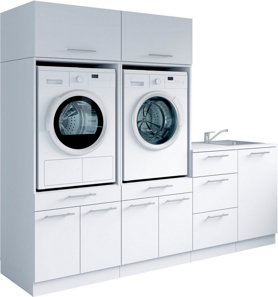 Laundreezy Mehrzweckschrank-Set Laundreezy, 6-tlg. Mehrzweckschrank-Set B/H/T 236/200/68 cm, (6-St), Breite 236 cm, Soft-Close-Funktion für Türen von Laundreezy