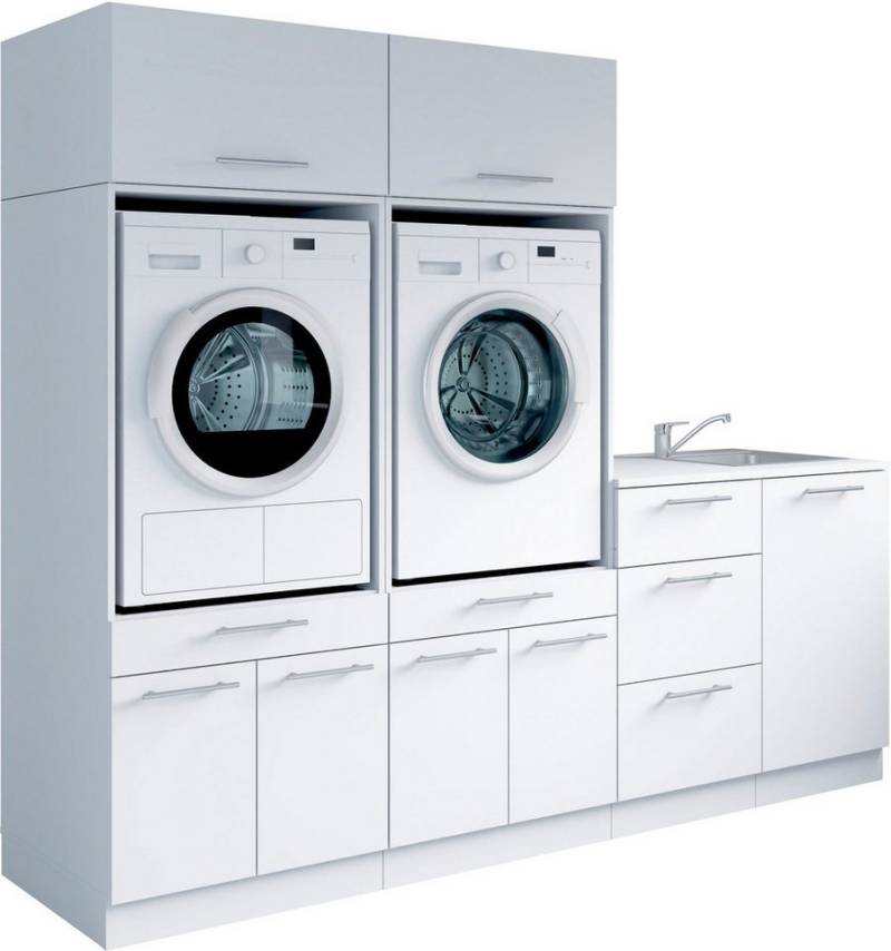 Laundreezy Mehrzweckschrank-Set Laundreezy, 6-tlg. Mehrzweckschrank-Set B/H/T 236/200/68 cm, (6-St), Breite 236 cm, Soft-Close-Funktion für Türen von Laundreezy