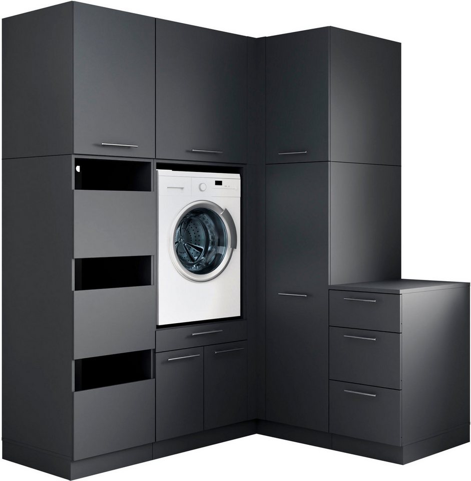 Laundreezy Mehrzweckschrank-Set Laundreezy, 7-tlg. Mehrzweckschrank-Set B/H/T 186/238/68 cm, (7-St), Breite 186 cm, Soft-Close-Funktion für Türen von Laundreezy