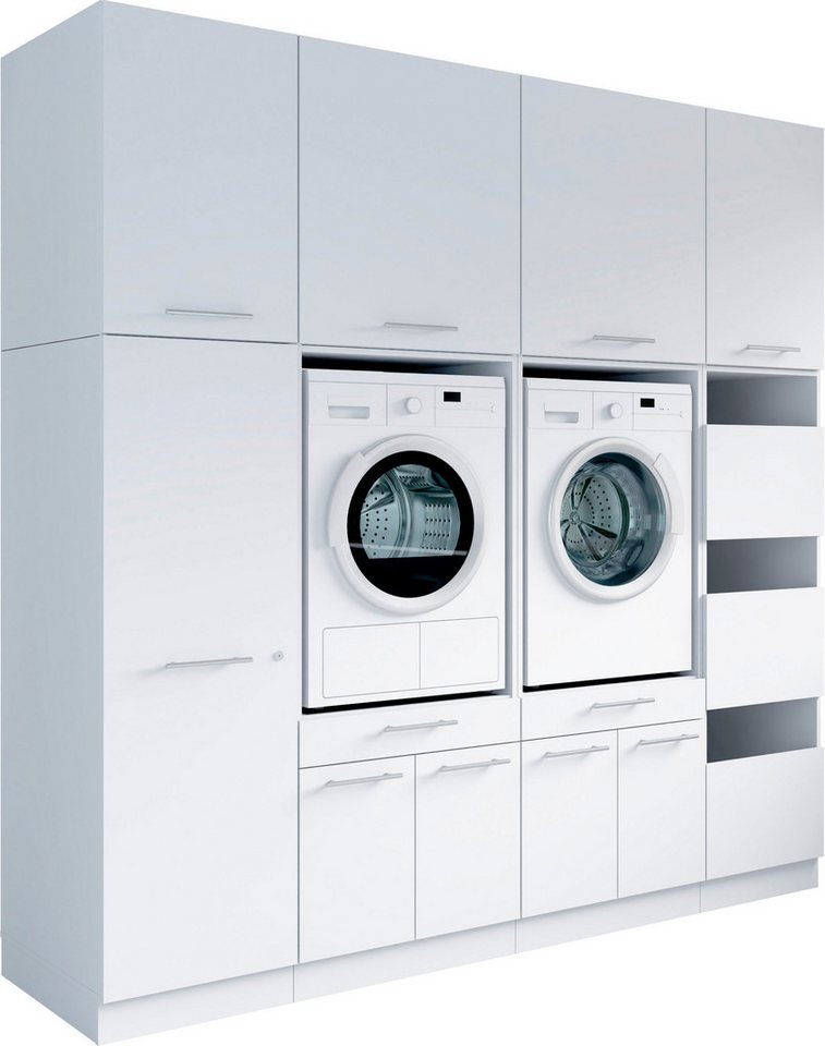 Laundreezy Mehrzweckschrank-Set Laundreezy, 8-tlg. Mehrzweckschrank-Set B/H/T 235/238/68 cm, (8-St), Breite 235 cm, Soft-Close-Funktion für Türen von Laundreezy