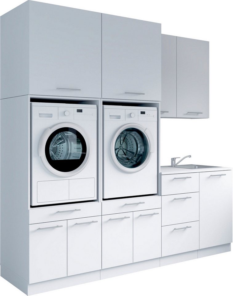 Laundreezy Mehrzweckschrank-Set Laundreezy, 8-tlg. Mehrzweckschrank-Set B/H/T 238/238/68 cm, (8-St), Breite 238 cm, Soft-Close-Funktion für Türen von Laundreezy