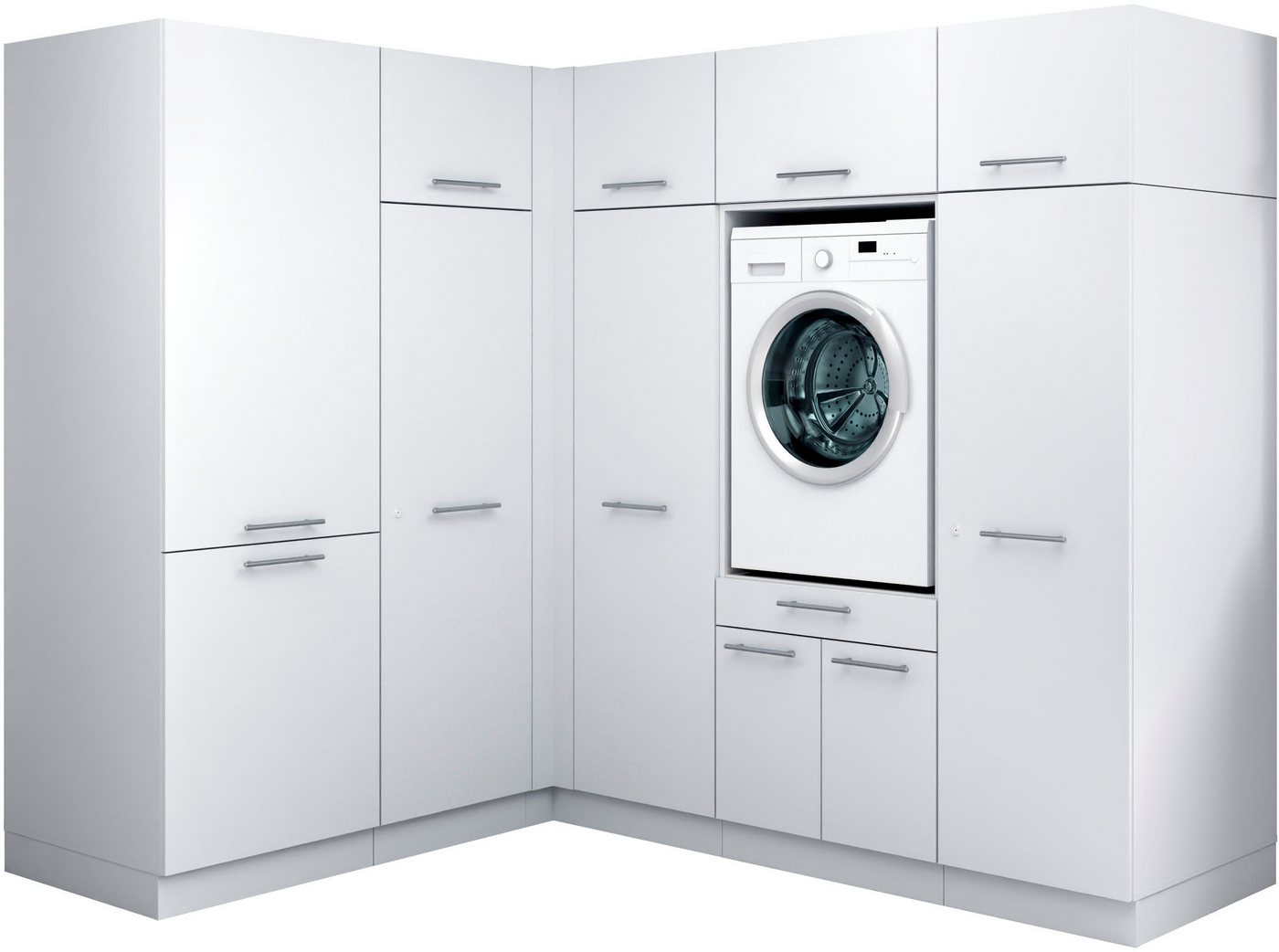 Laundreezy Mehrzweckschrank-Set Laundreezy, 9-tlg. Mehrzweckschrank-Set B/H/T 218/200/68 cm, (9-St), Breite 218 cm, Soft-Close-Funktion für Türen von Laundreezy