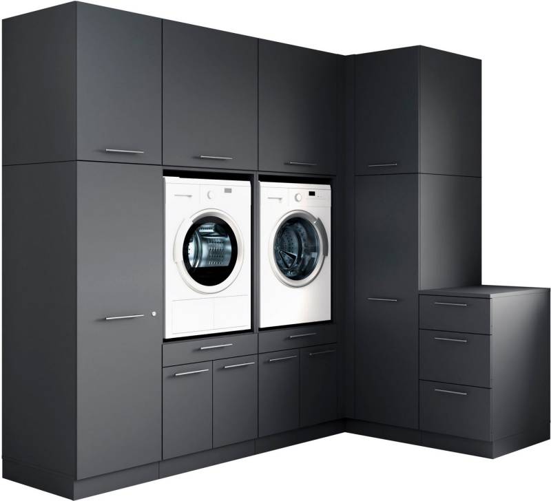 Laundreezy Mehrzweckschrank-Set Laundreezy, 9-tlg. Mehrzweckschrank-Set B/H/T 253/238/68 cm, (9-St), Breite 253 cm, Soft-Close-Funktion für Türen von Laundreezy