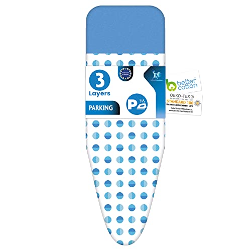 LaundrySpecialist® Parking - Size L/XL 134 x 49 cm – Comfortable Ironing Board Cover with Parking Area – no More Burnt Patches on Your Cover von LaundrySpecialist